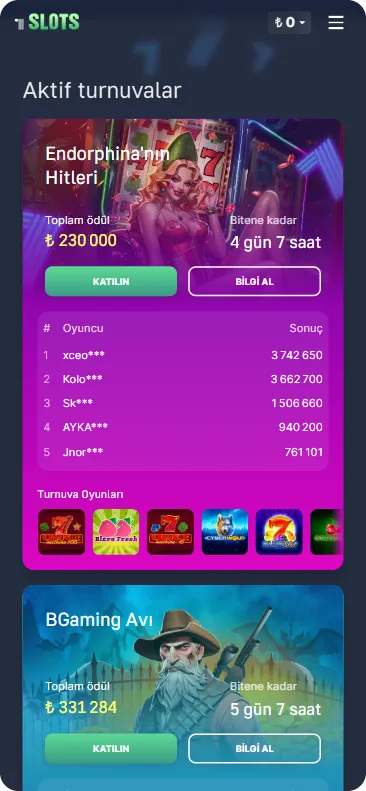 Turnuvaya kayıt
